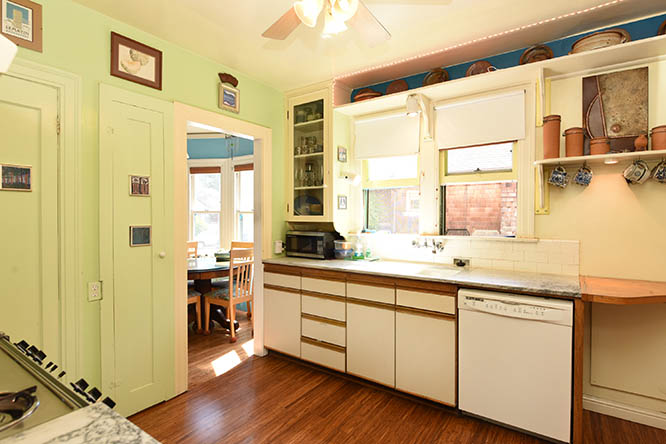 Kitchen facing West