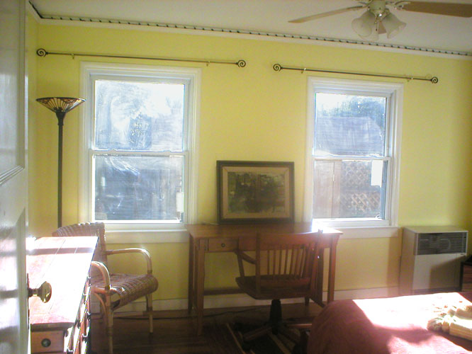 Bedroom facing West